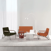 Line Two Seater Office Fabric Leisure Lounge Sofa - Gavisco Office Furniture